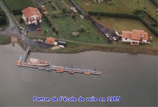 Ponton de l'école de voile 1985